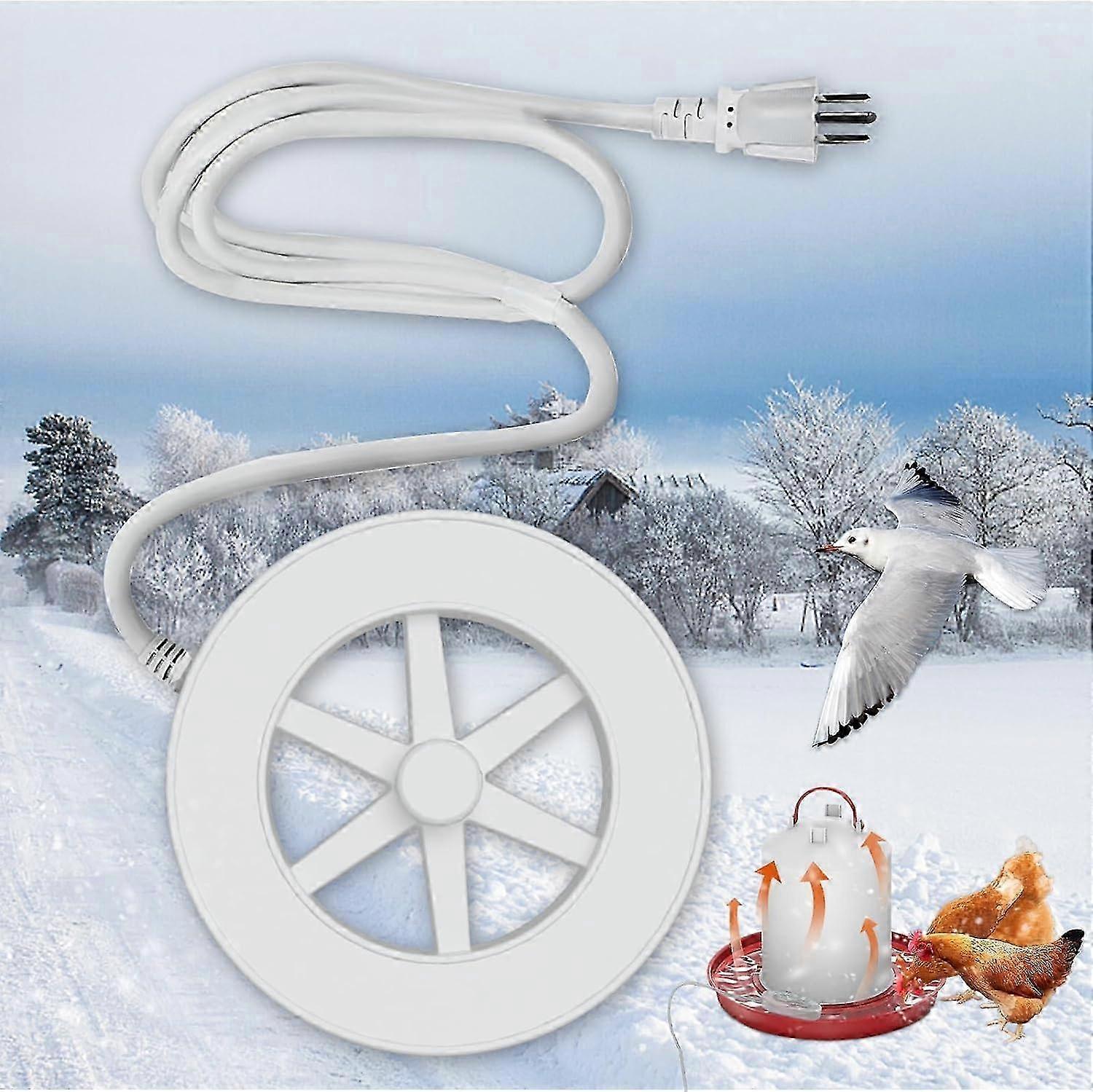 Bird Bath Heater for Outdoors in Winter, 70W Birdbath De-Icer, Chicken Waterer Heater Deicer with Thermostatically Controlled