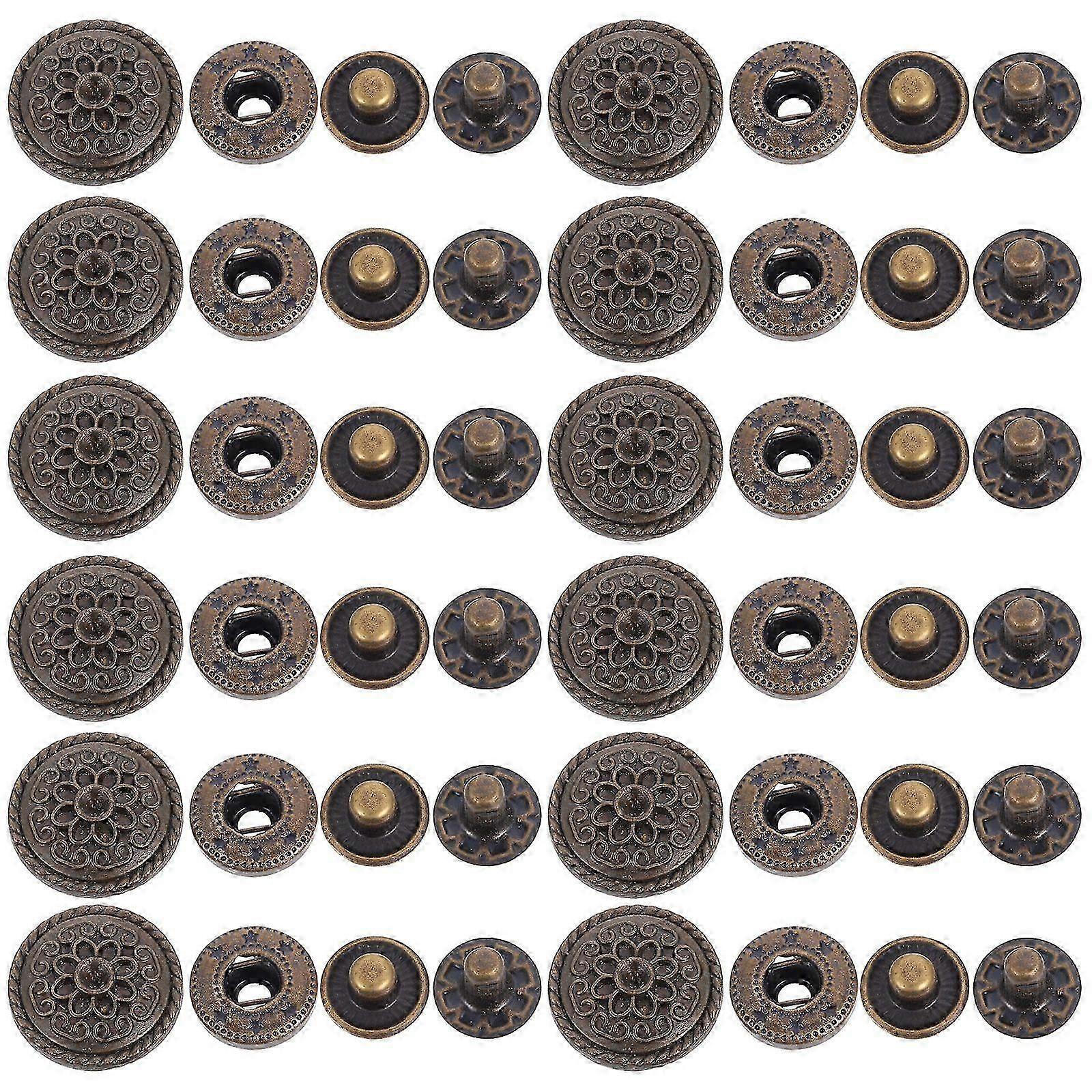 20 Sets Zinc Alloy Snap Button Delicate Cartoon Wallet Buckle Set Clasp Button