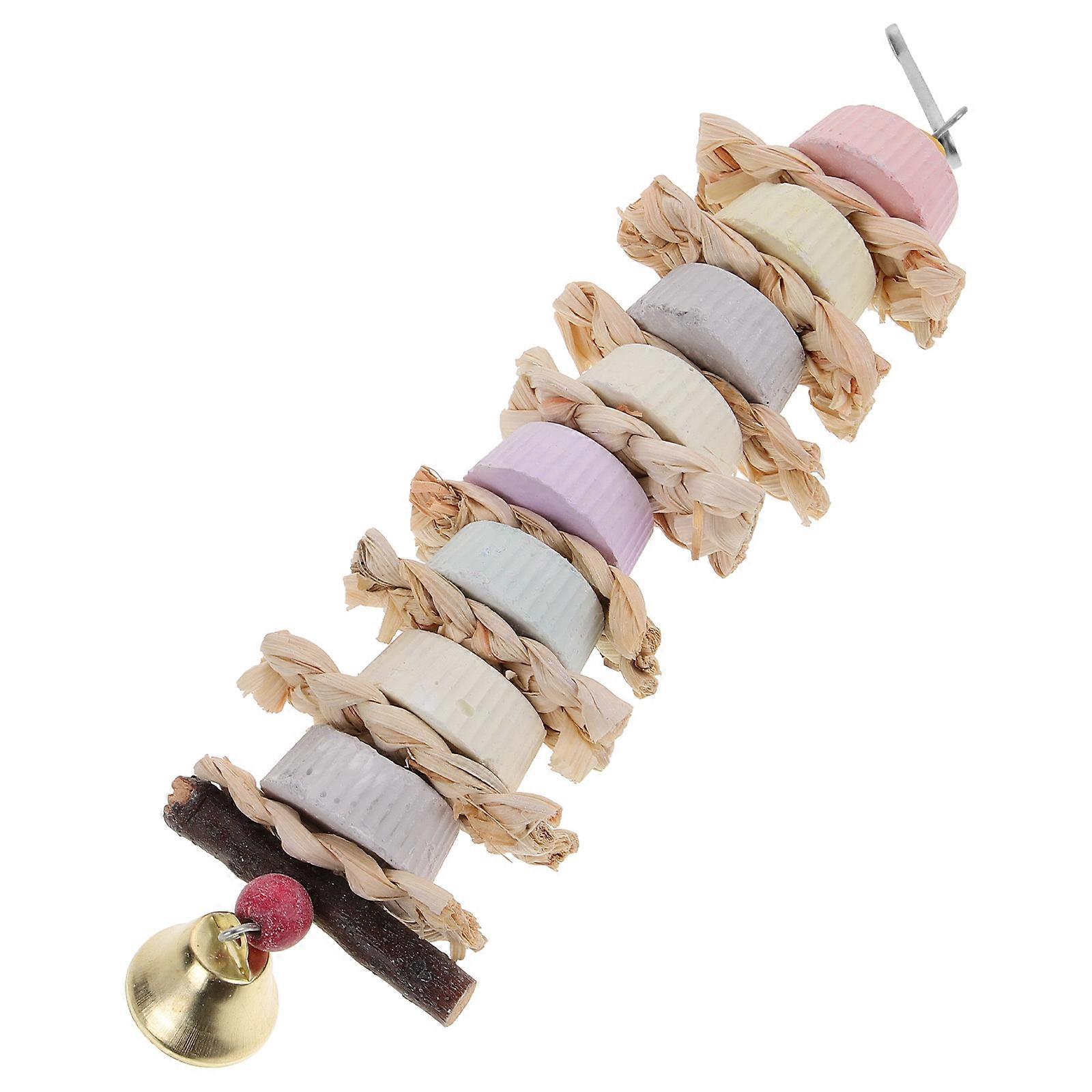 Bird Toy Hanging Chew Toy for Parrots 1 Piece Stone