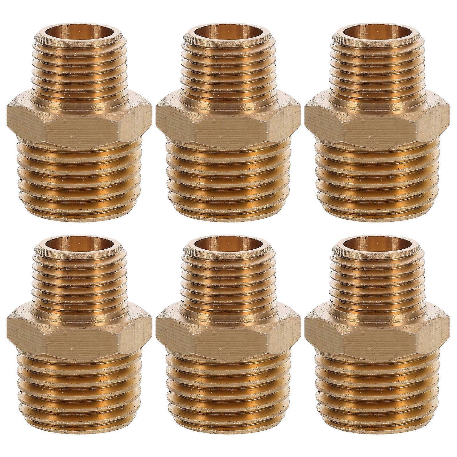 Copper Appendix Component for Home Use Golden Color Easy Installation 6pcs 1/8-1/4