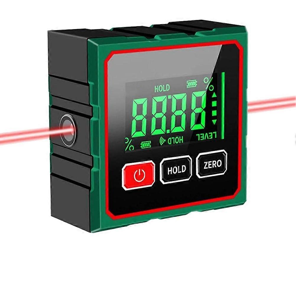 Digital Angle Finder with Electronic Level, 4-Side Magnetic Digital Angle Gauge, Cube Inclinometer, 180° Inclinometer