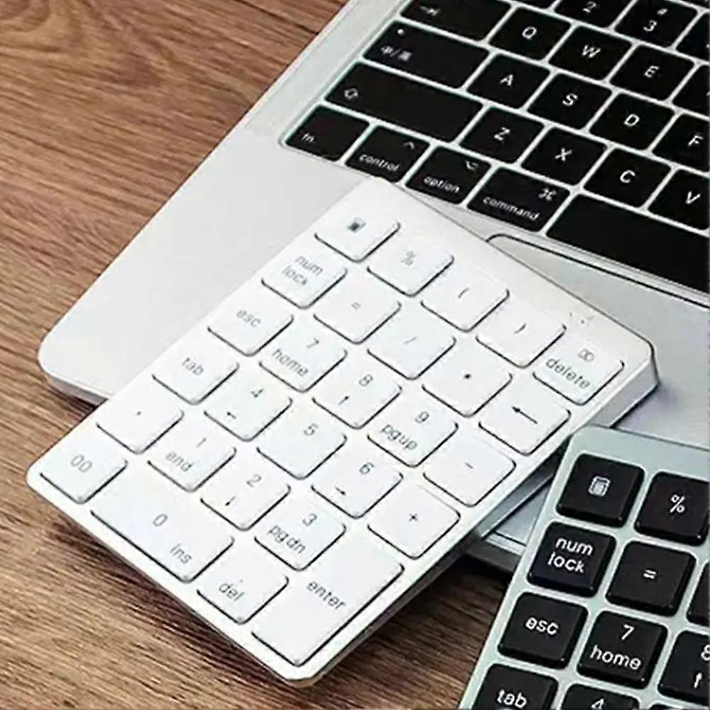 Bluetooth Numeric Keyboard 28Keys Portable Wireless Keyboard for Tablet PC Laptop Rechargeable Numpad Digital