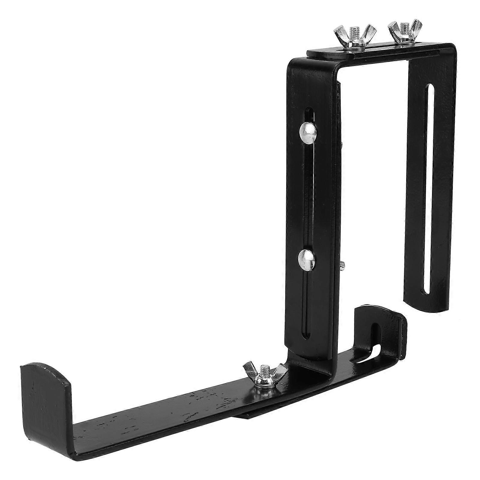 Black Flower Pot Hanger Adjustable Balcony Railing Hook for Home 1Pcs