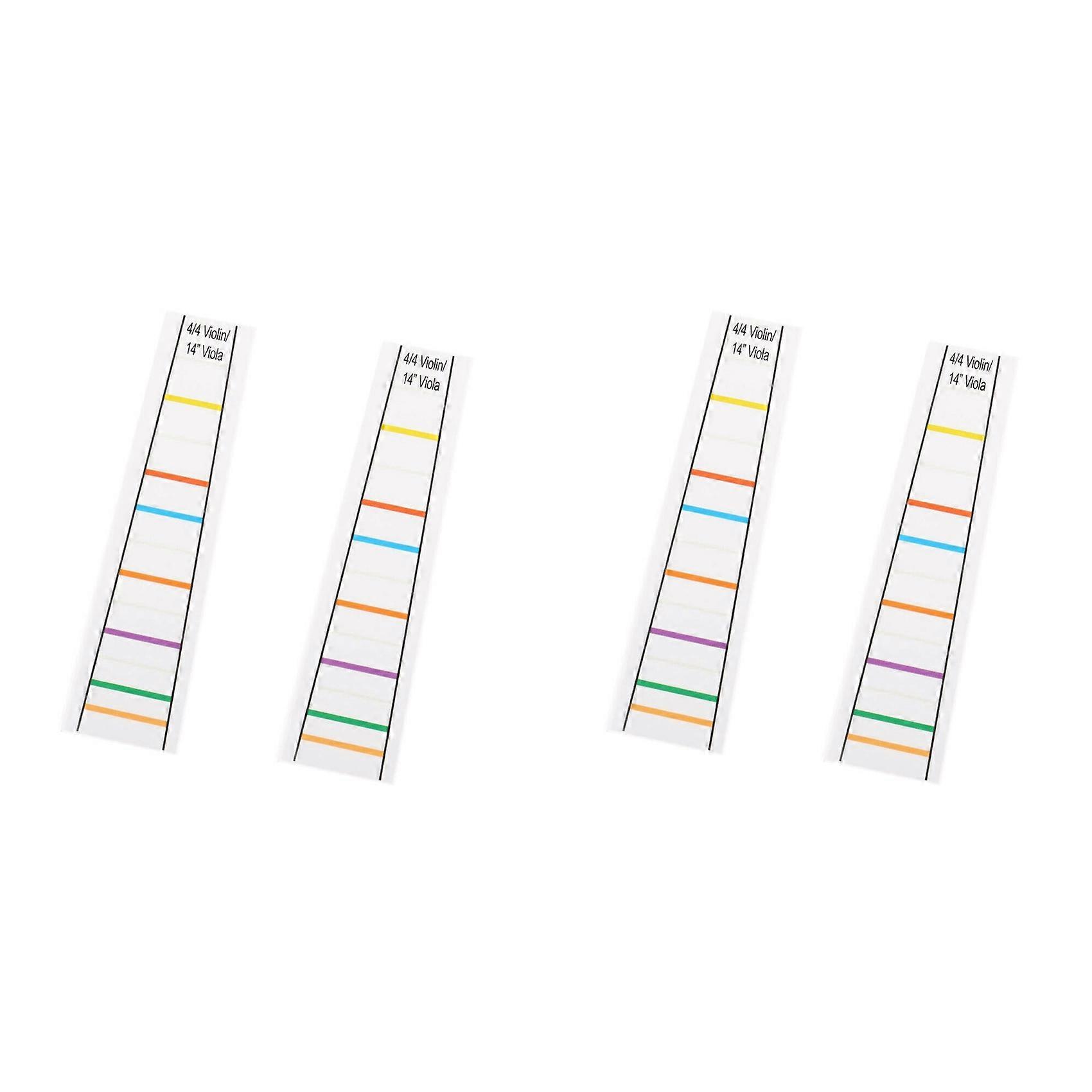 4/4 Violin Fretboard Sticker Fingerboard Marker Fiddle Learn Note Chart Tape 4Pcs