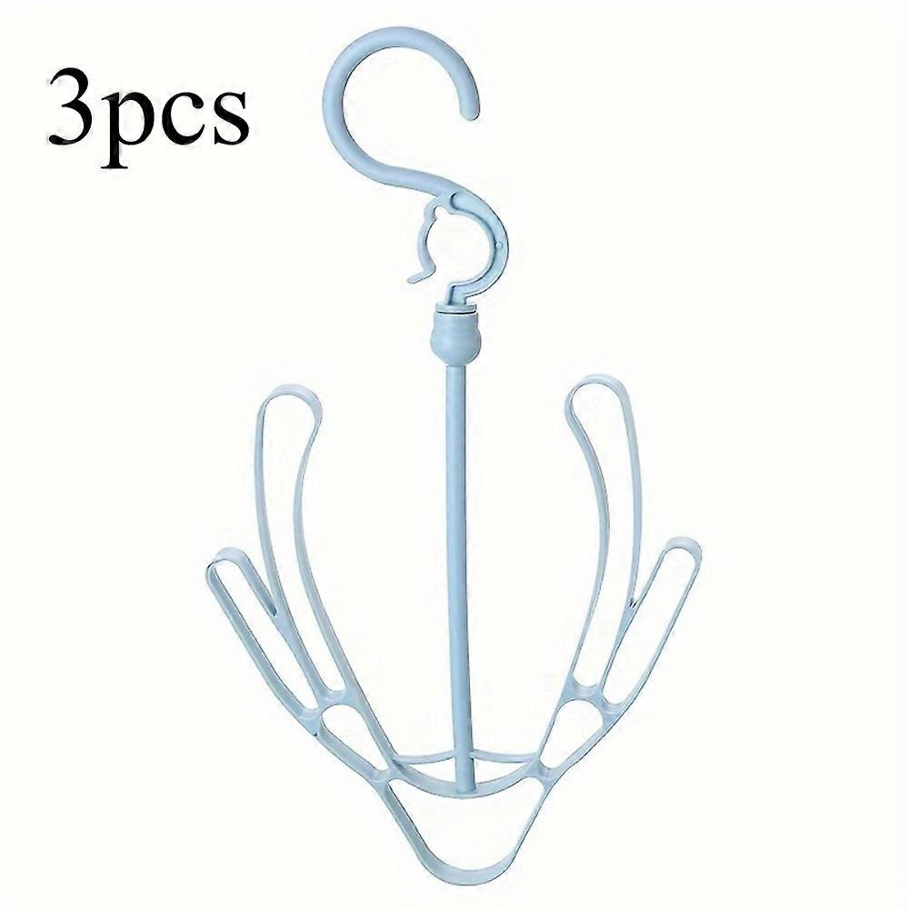 3pcs Durable Plastic Shoe Drying Rack with Multiple Hooks -  Space-Saving Organizer for Indoor/Outdoor Use