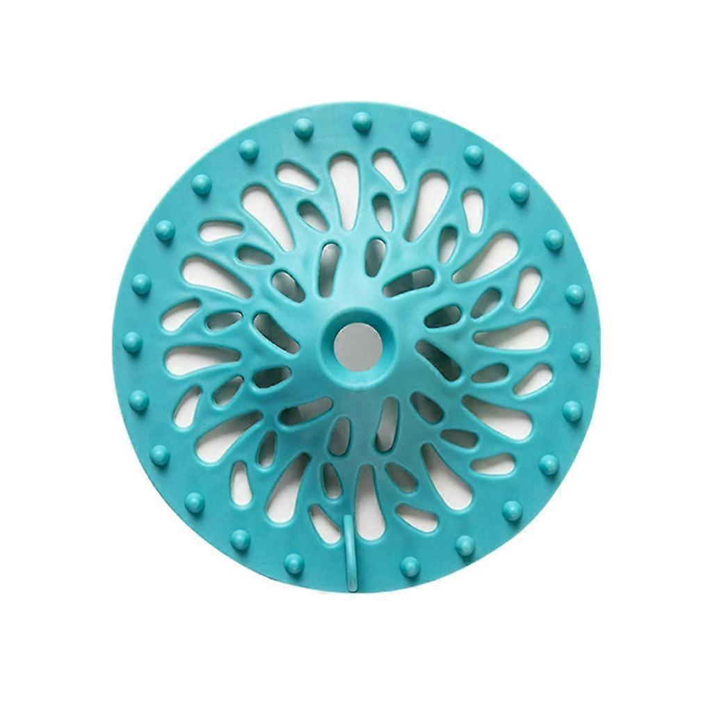 Drain Hair Catcher and Sink Strainer AntiClogging Filter for Bathroom Floor and Shower Drains Blue
