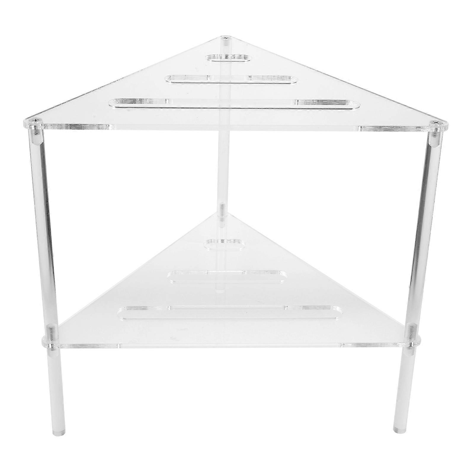 Multi-Functional Plant Holder 2Pcs Modern Acrylic Triangular Shower Stand Bathroom Storage Stylish Appearance