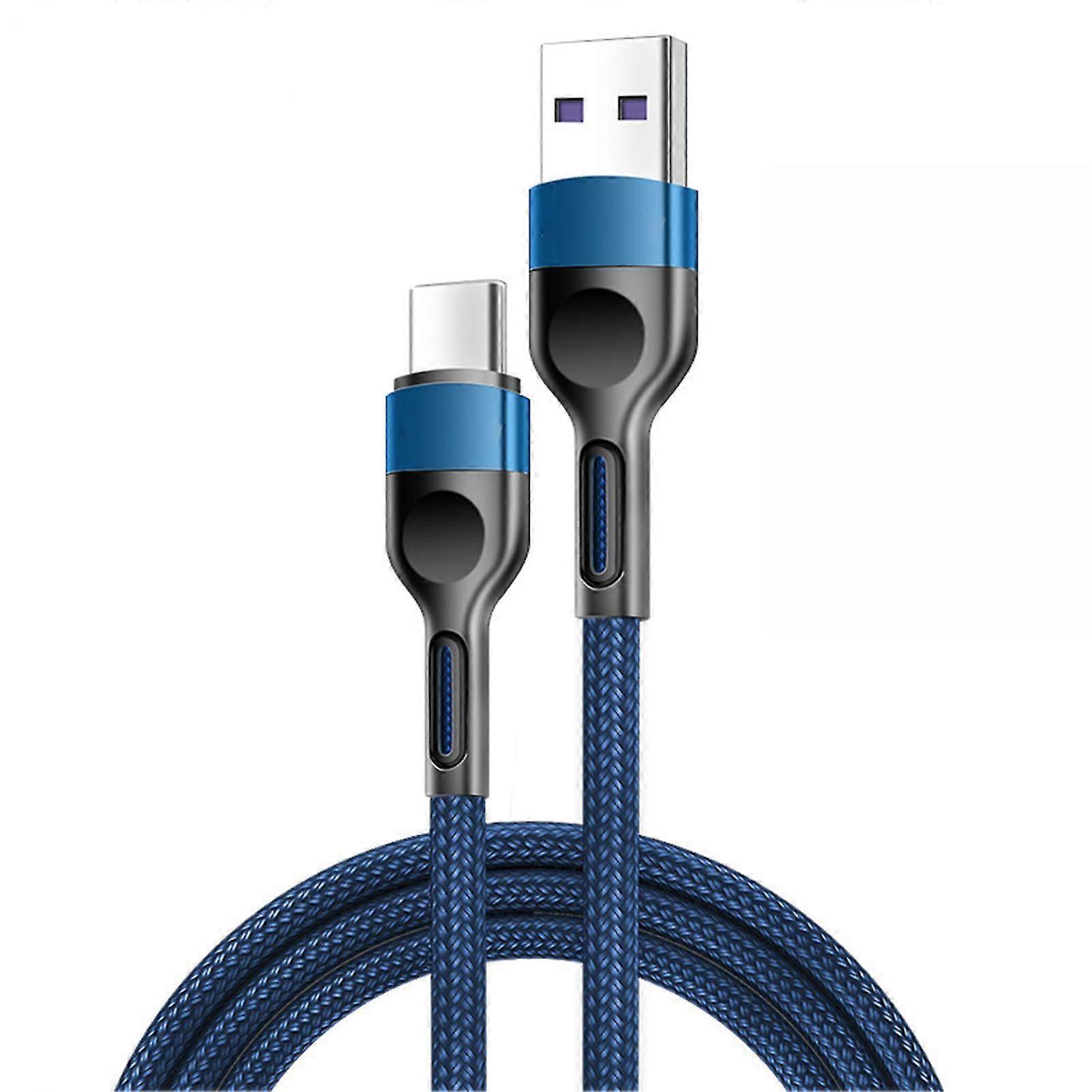 Data Cable Braided Fast Charging 5a Type-c Mobile Phone Data Cord Charger Wire For Home