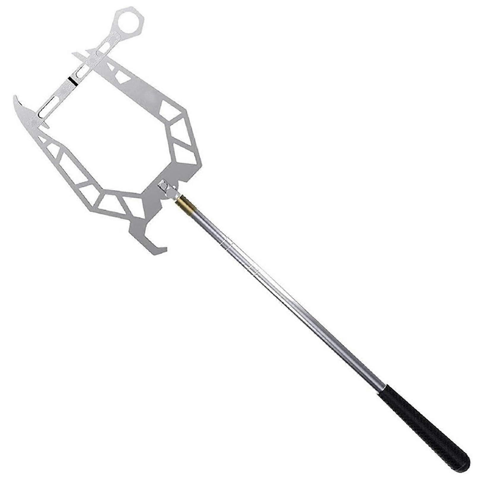 Stainless Steel Telescoping Boat Hook with UShaped Cable Guider for Quick Docking and Mooring