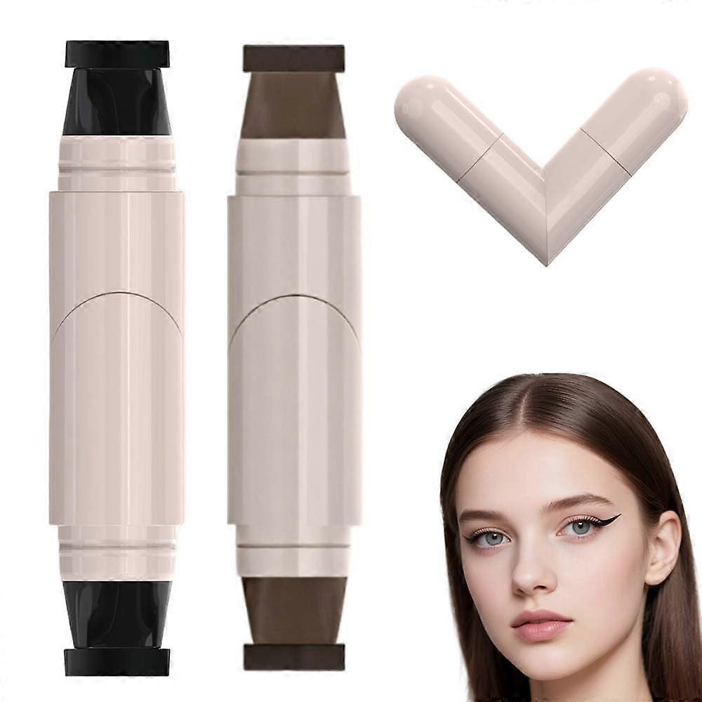 Winged Eyeliner Stamp with Dual Ends, Waterproof Smudge Proof Cat Eye Tool for Beginners