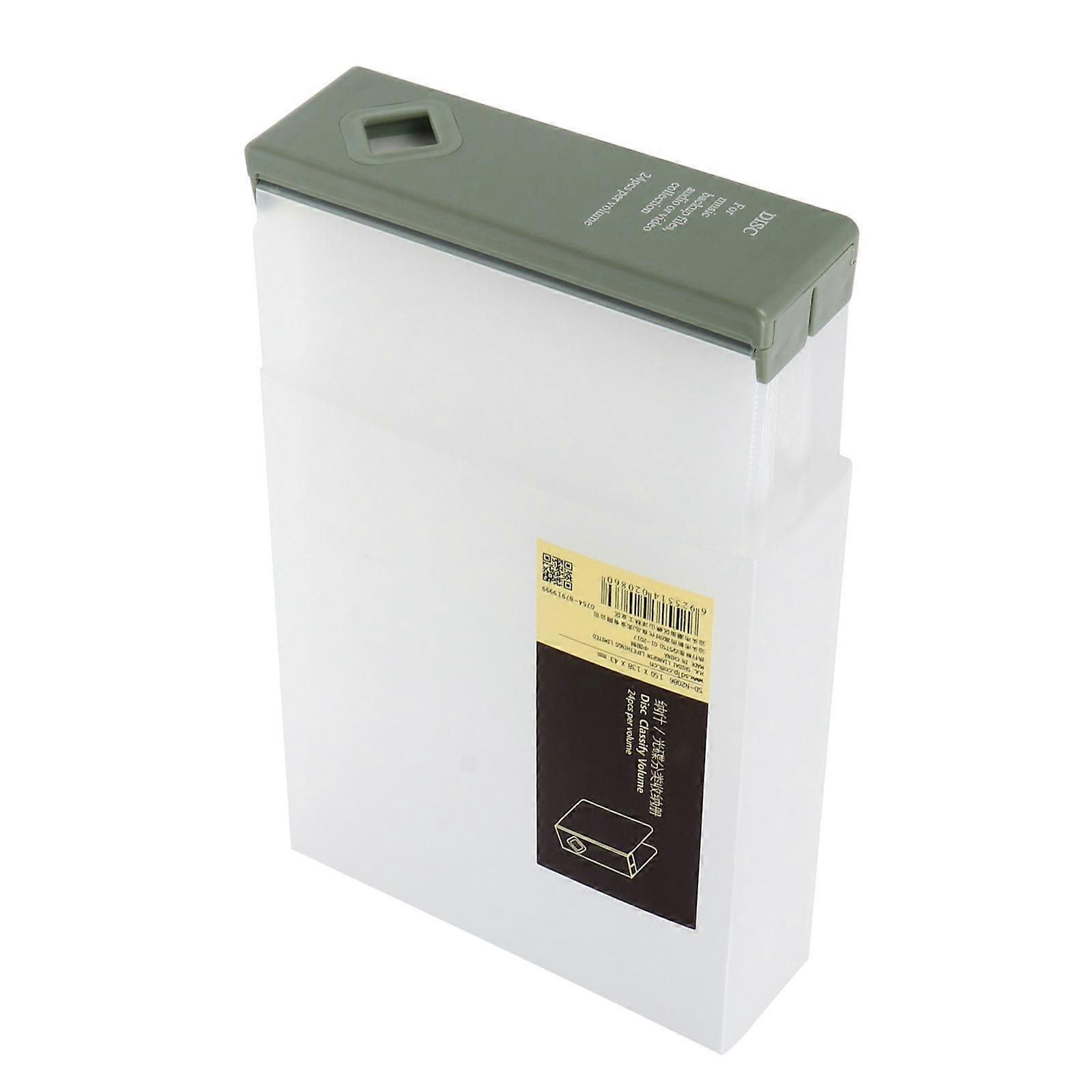 Cd Optical Disks Storage Case for 24 Pieces with Durable Plastic