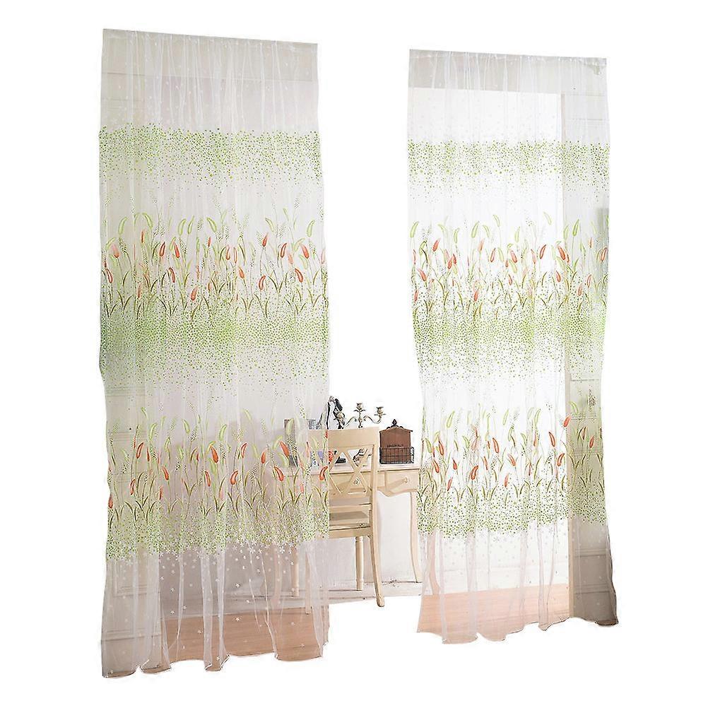 Window Screen Grass Sheer Curtains for Home Use 1 Piece