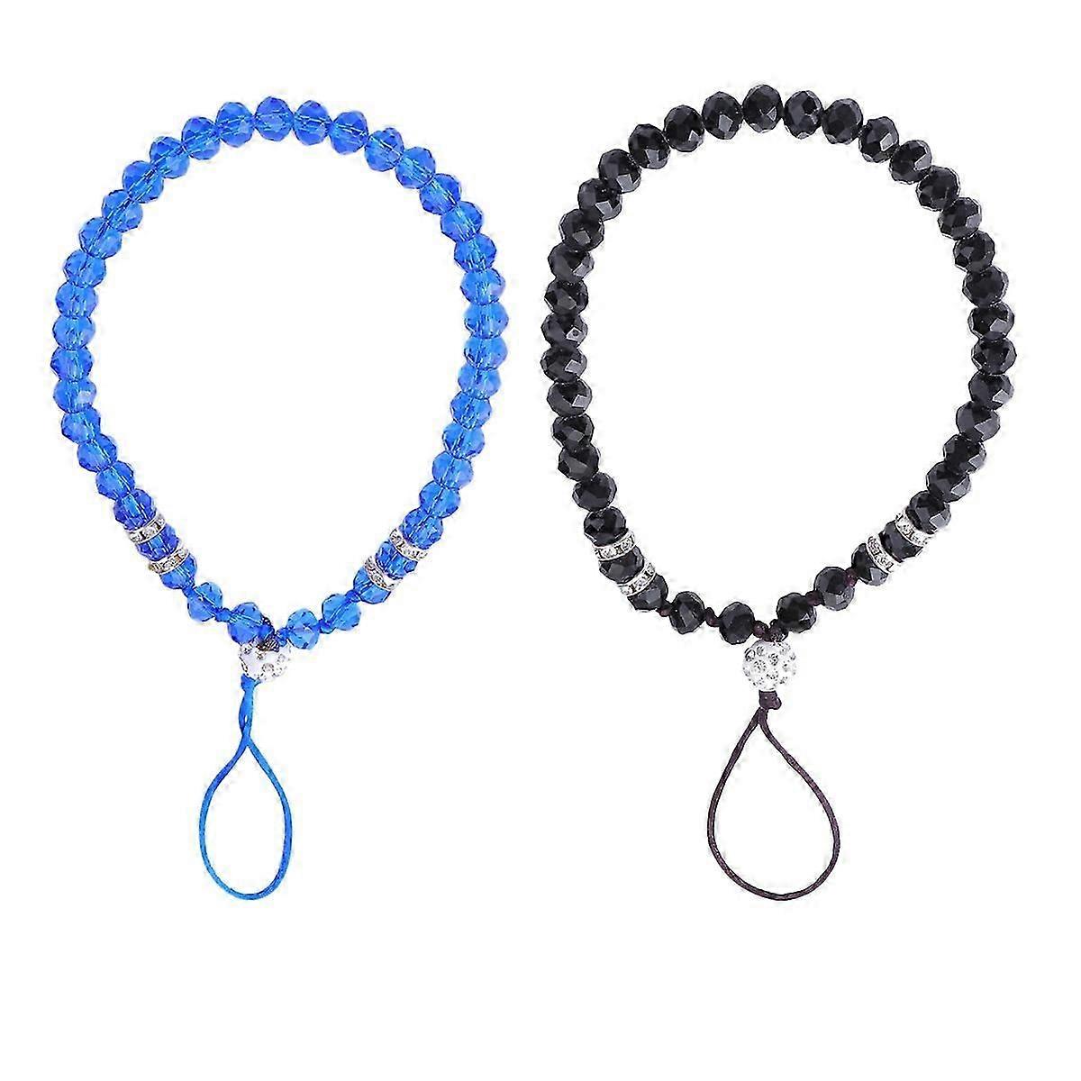 Handy-Lanyard mit Kristallperlen, 2er-Set