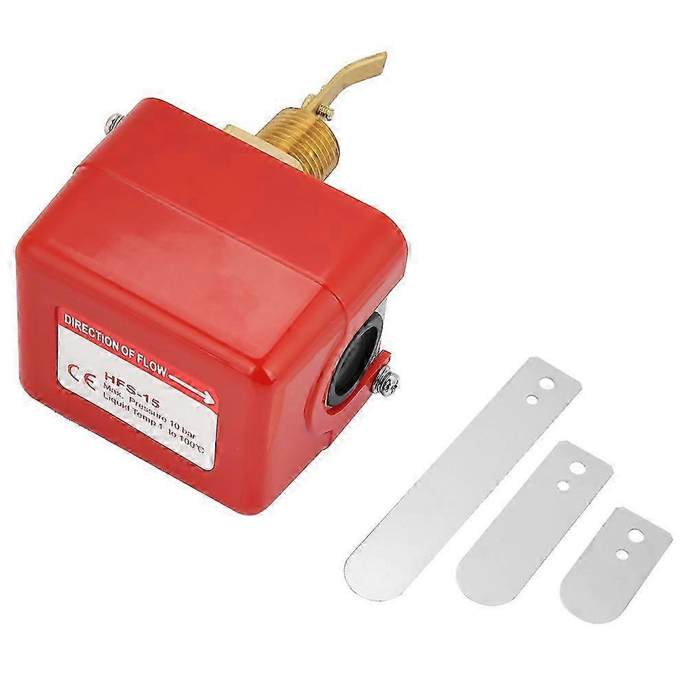 2025 1/2 Water /Paddle Flow Switch Thread Connection SPDT Contacts Red(Partial Stainless Steel Type)