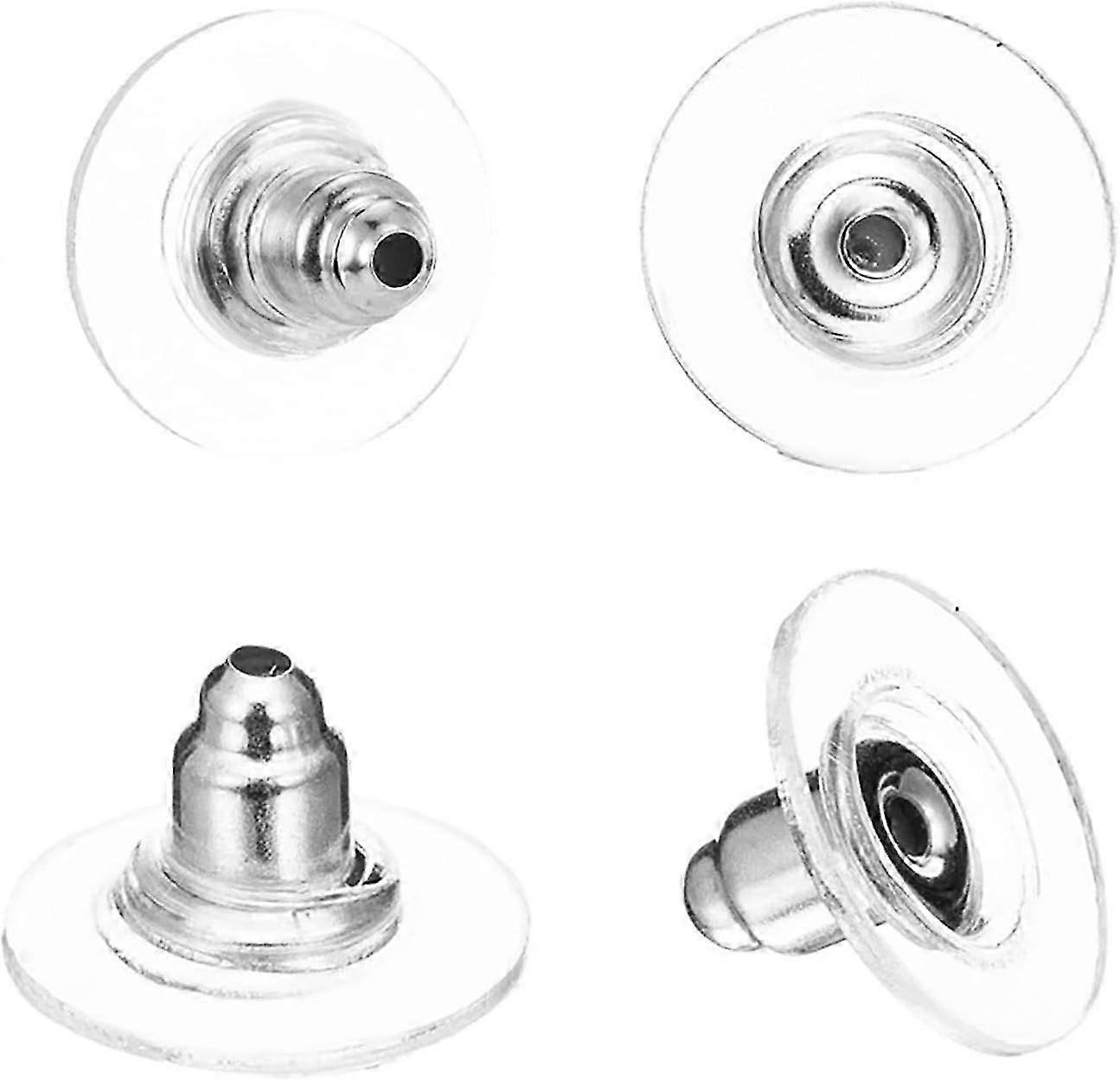 50pcs Earring Backs Soft Transparent Earring Backs Safety Backs Bullet Clutch Plastic Earring Backs Earring Backs Replacements For Hook Earring Studs