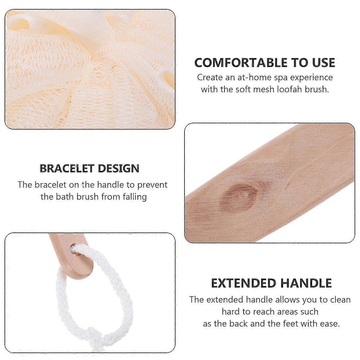 Bath Sponge Brush with Loofah for Shower Exfoliating Scrubber