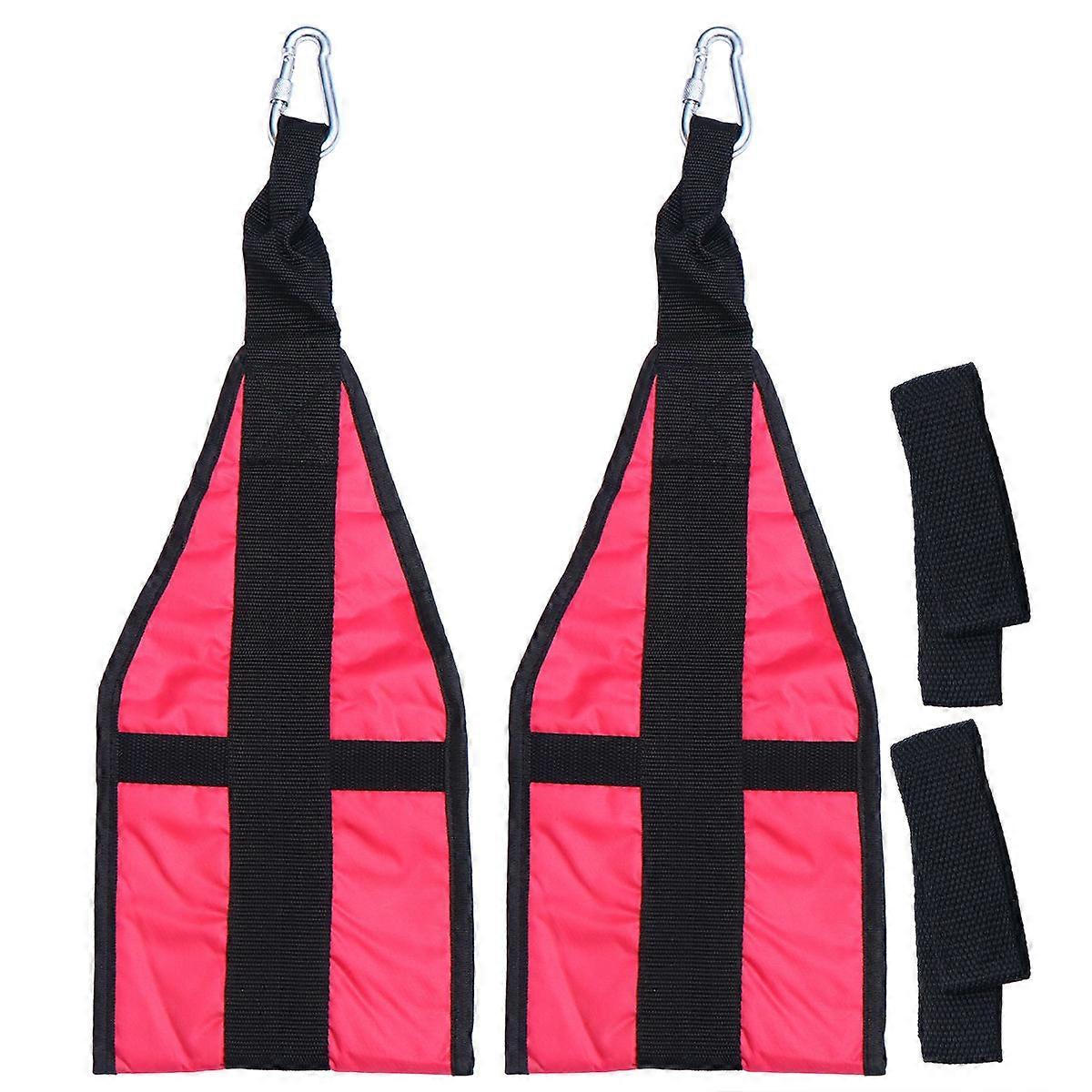 Weight Lifting Straps 1 Set For Abdominal Exercise In Home Gym Rosy With Durable Function