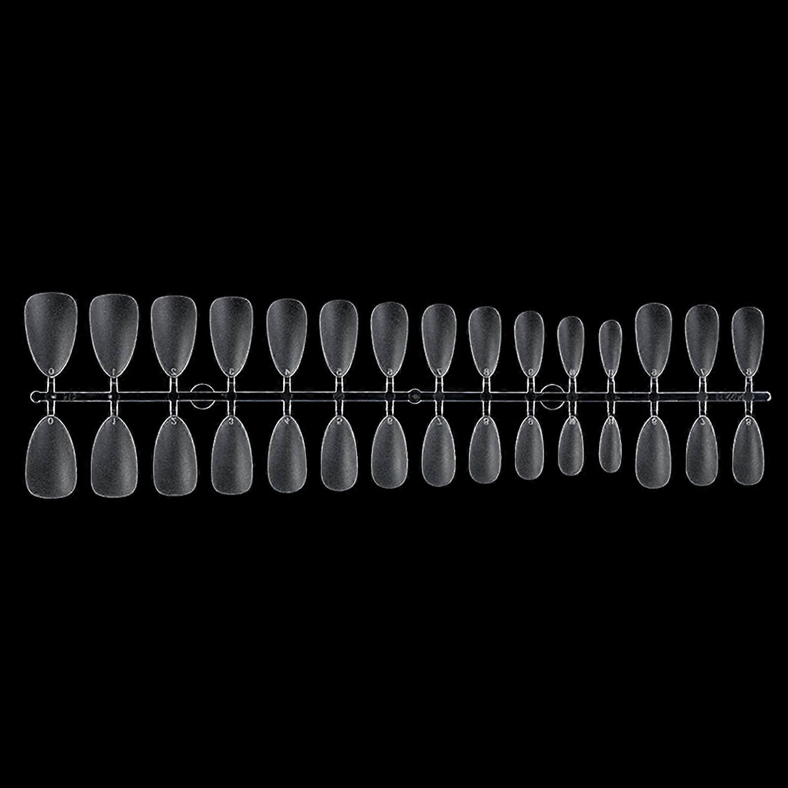 300 Pcs Almond Nail Tips Full Cover Resin False Nail Extensions Set for Quick Home Application