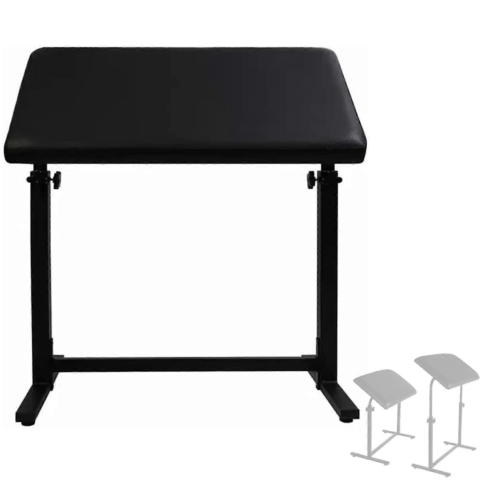 Tattoo Armrest Stand with Adjustable Height Range, Oversized PU Leather Pad, HeavyDuty Frame, Black