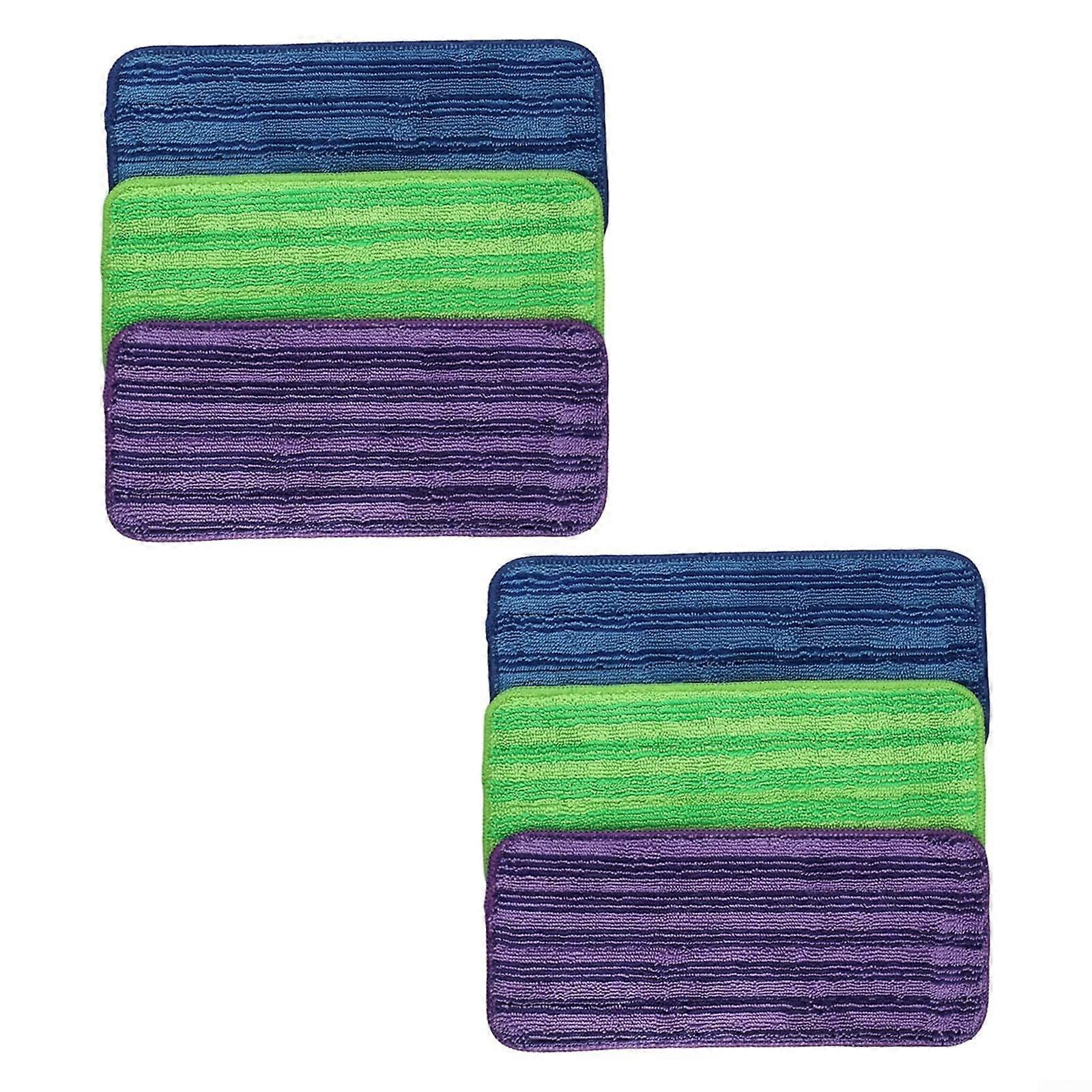 Reusable Microfiber Mop Pad Refills for WetJet MultiSurface Cleaning Hardwood Tile Stone 6 Pack