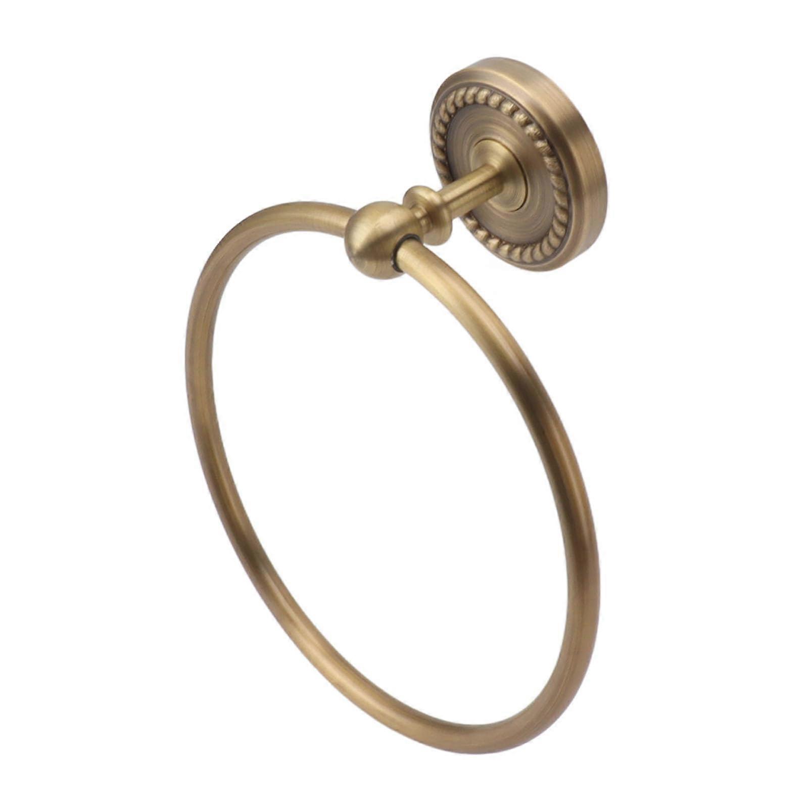 Towel Ring Copper Wall Mounted Towel Holder Durable Round Design for Bathroom and Kitchen Use