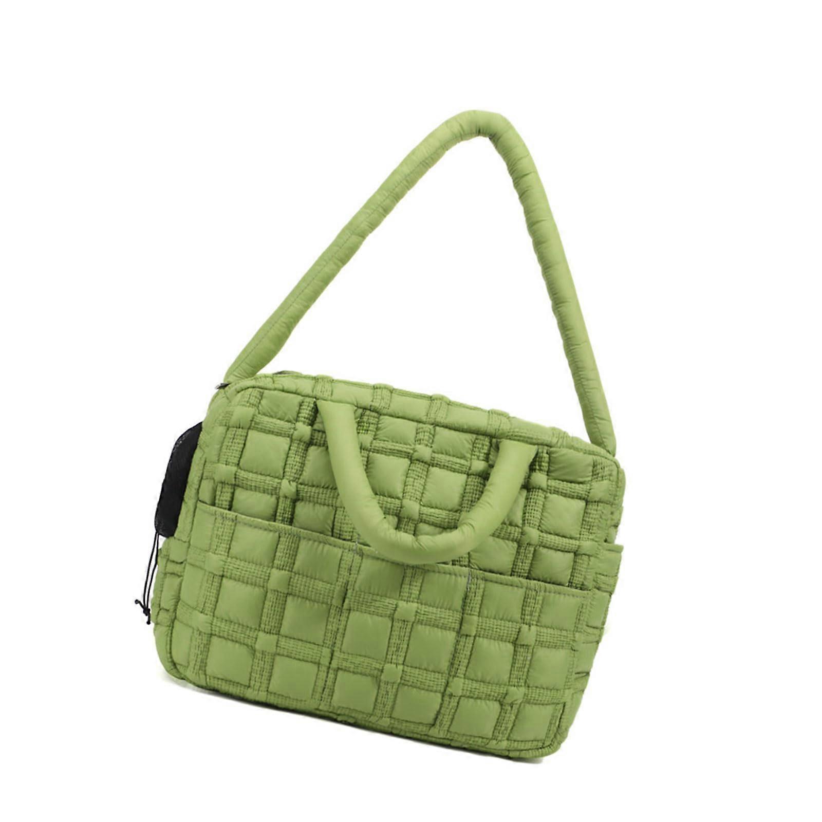 Cat Carrier Backpack Breathable Spacious Design with Comfortable Shoulder Strap for Small Animals Green