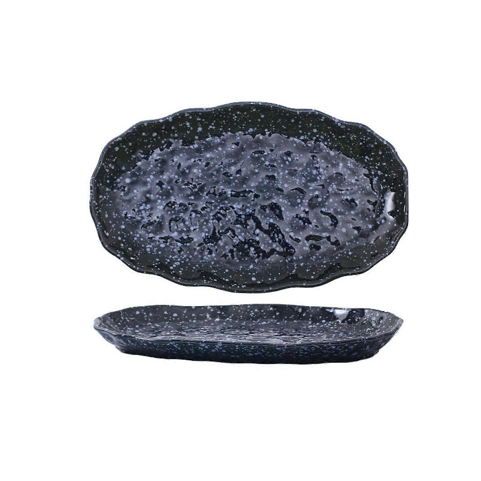 Dinnerware Set Microwave Dishwasher Safe  Temp Resistant Ceramic Fish Plate Rectangular Serving Dish