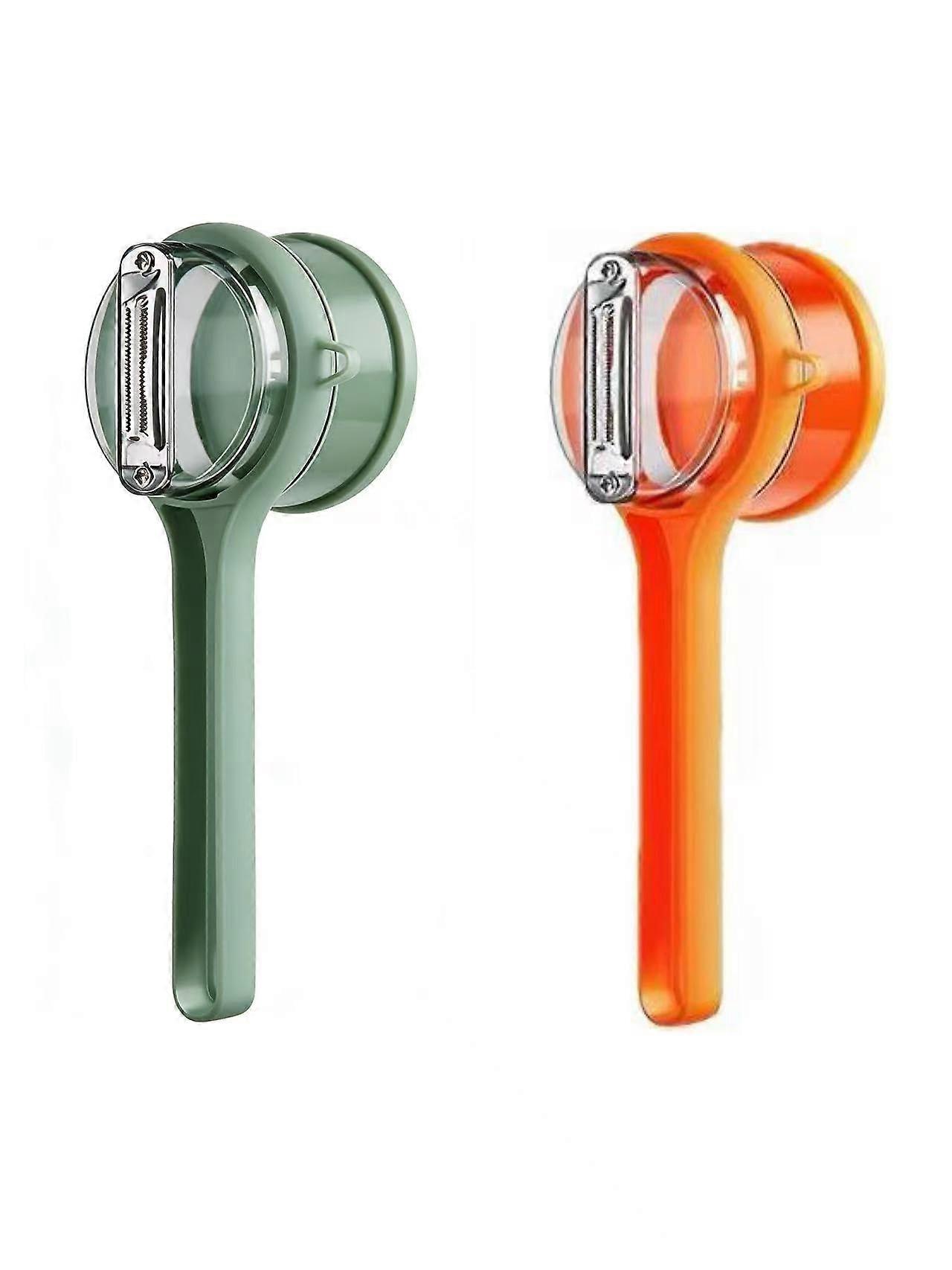 Dual Direction Vegetable and Fruit Peeler with Storage Box Two Pack Ergonomic Serrated Blade