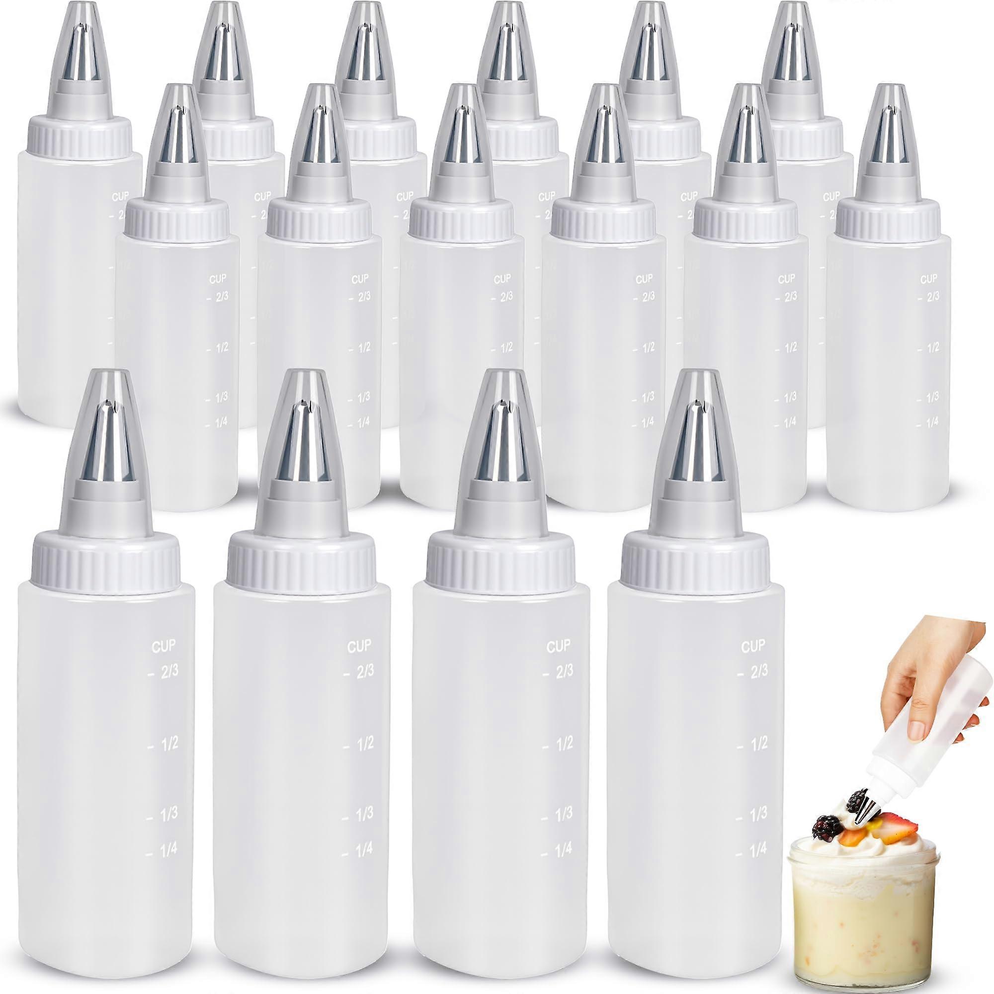 Plastic Squeeze Bottles 6oz for Precise Icing Control and Cookie Decorating Baking Supplies