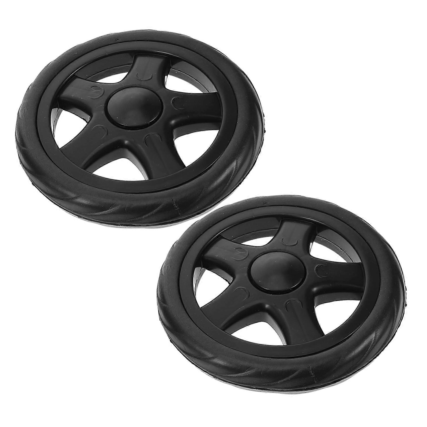 2pcs Heavy Duty Shopping Cart Replacement Wheels, Durable Plastic, Smooth Rolling 8mm Mount