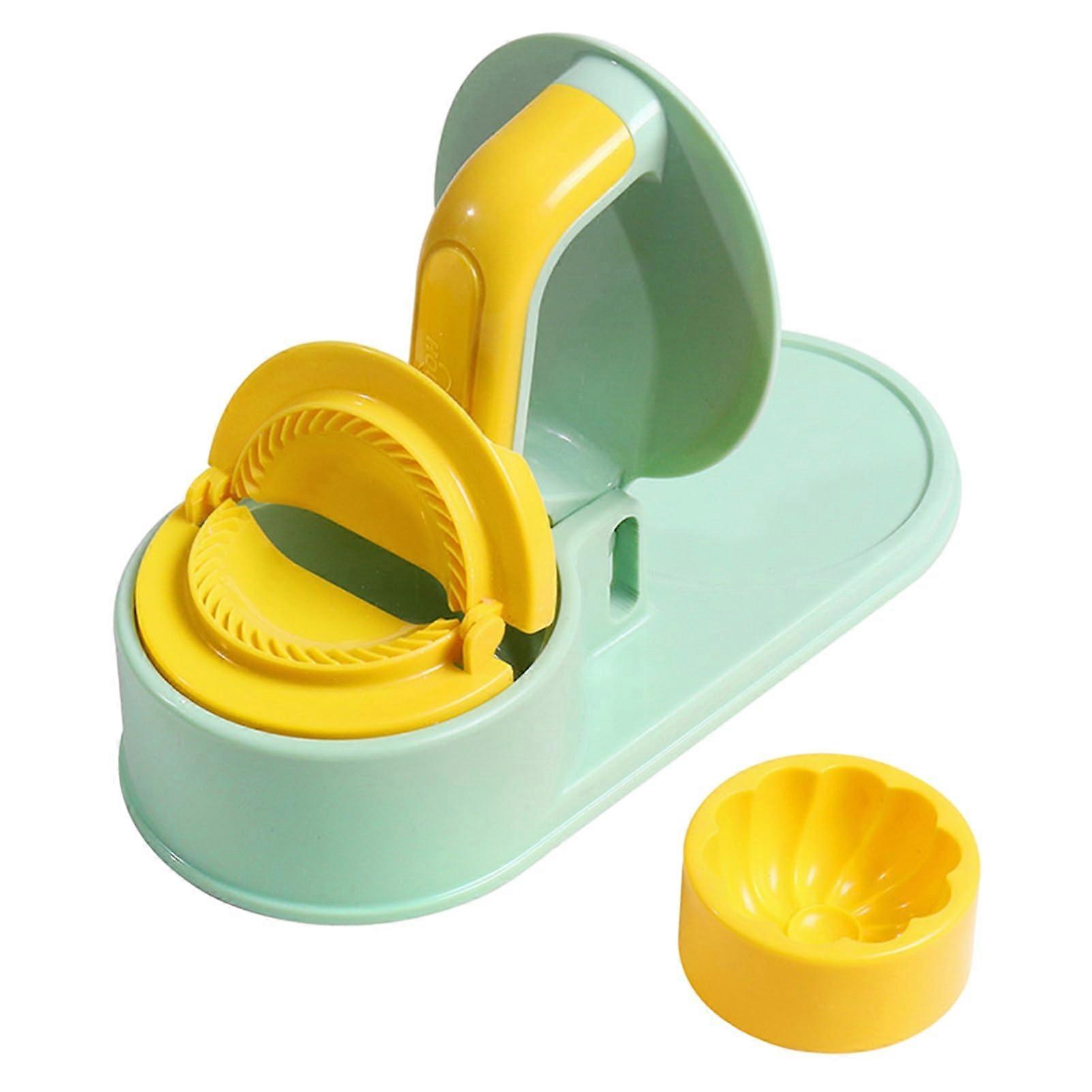 Dumpling Maker Set with Durable Mold, Ergonomic Handle for Easy DIY Buns, Pies, Waffles, 2pcs Green