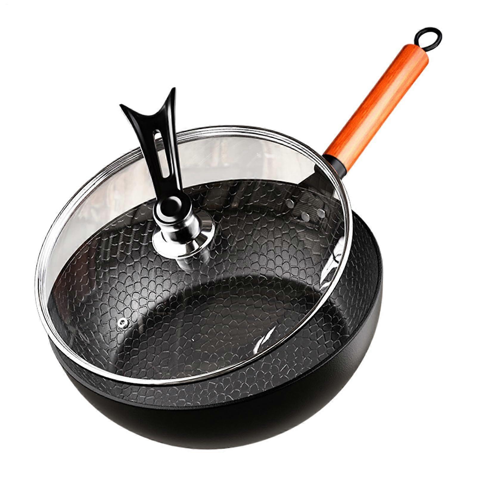 Handmade Hammered Cast Iron Skillet with Lid, Multi Functional, Induction and Oven Safe for Camping