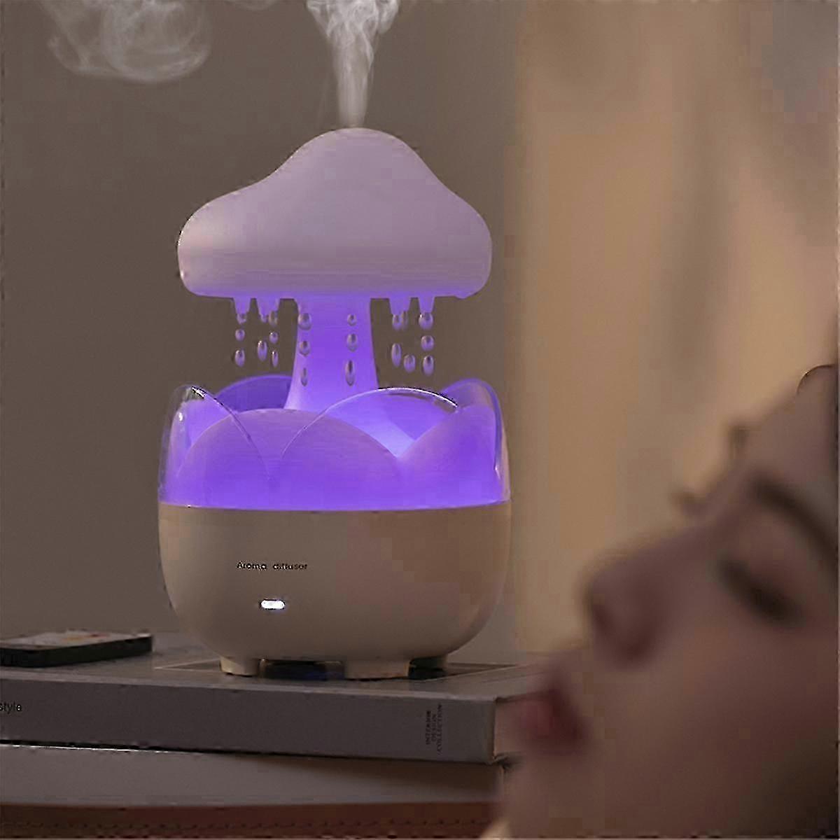Three in One Rainfall Diffuser 2-8H Timer ABS Material Living Room Bedroom Humidifier Lamp