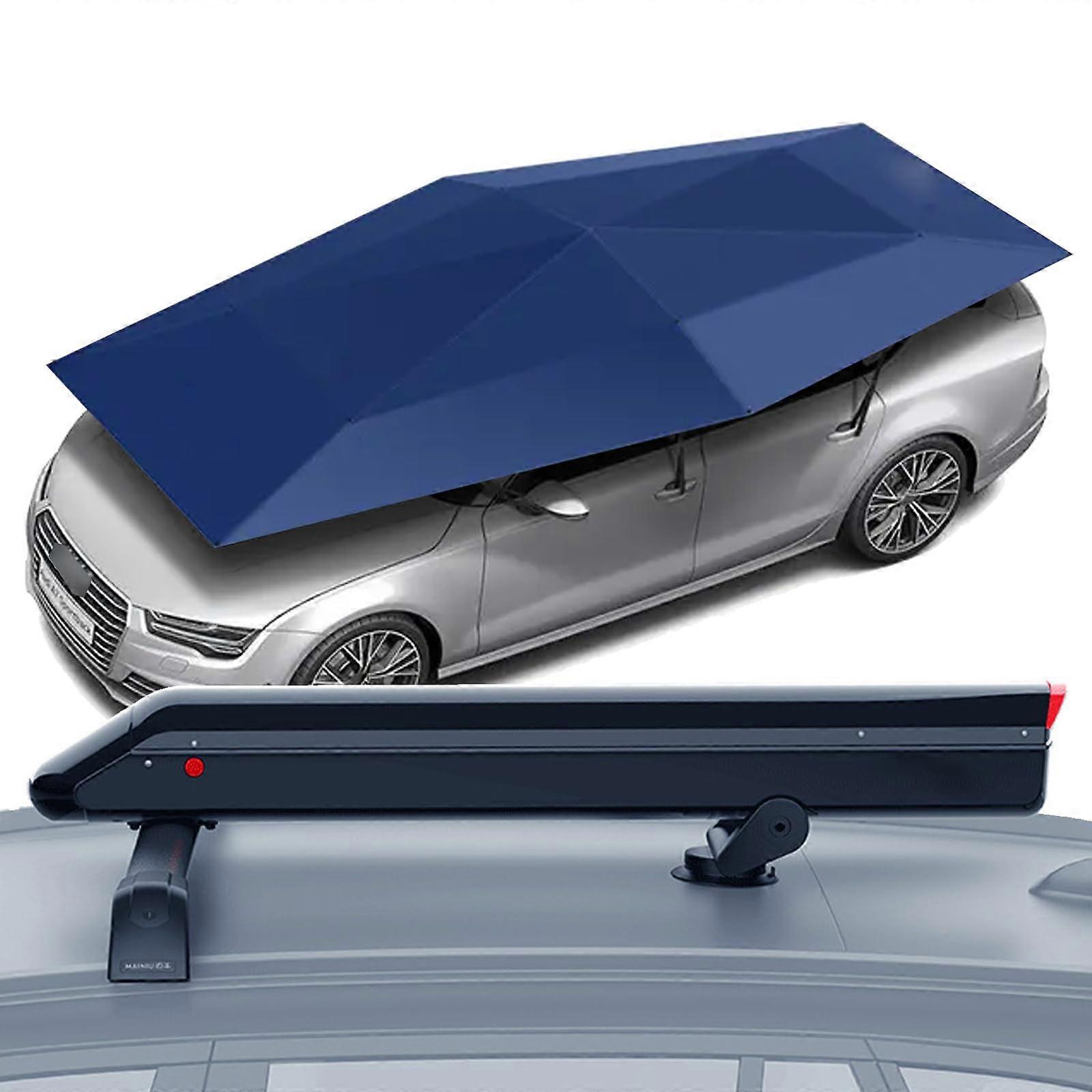 Automatic Car Umbrella with Remote Control, Windproof Waterproof Sun Shade Canopy for Heat Protection
