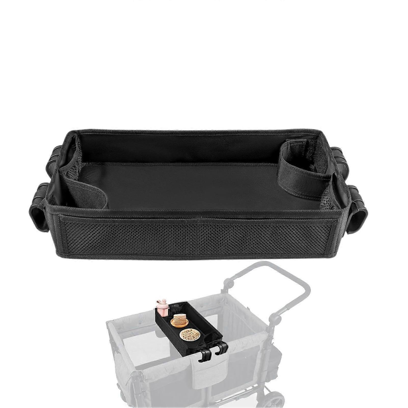 Adjustable Stroller Snack Tray with SpillProof Surface and BuiltIn Cup Holder for Baby