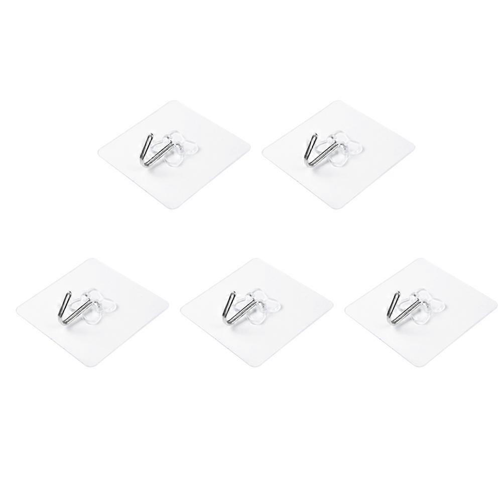 Clear Hook Wall Mount Adhesive Hook Hanger for Hanging Things 60Pcs