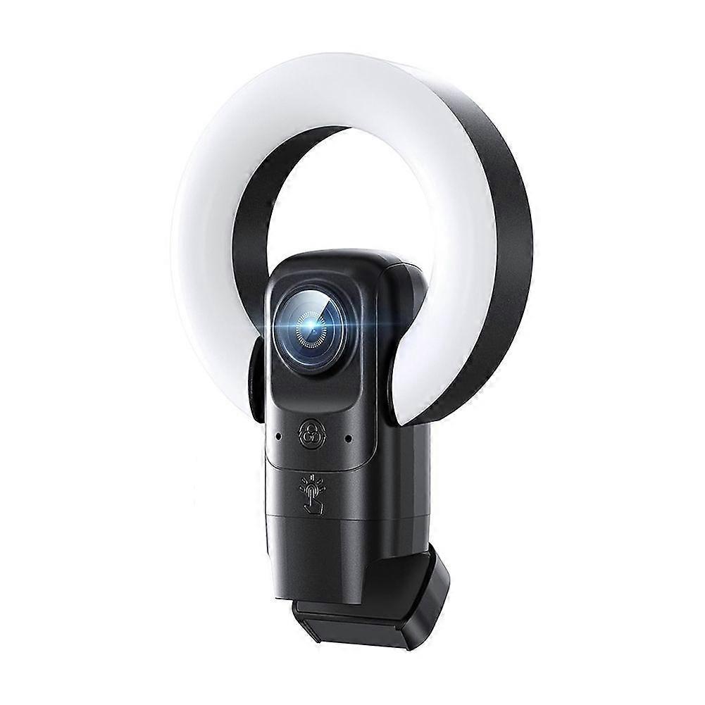 4K Webcam with Light, Webcam for PC with Microphone, USB Computer Camera with Stand Base for Desktop Live Show