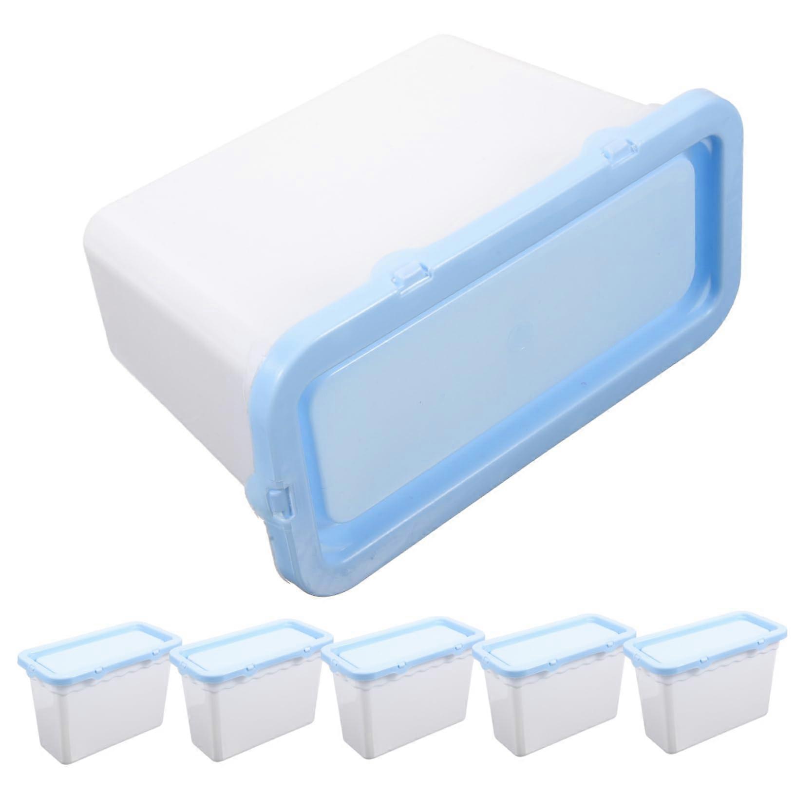 Laundry Storage Containers 6pcs Stackable Plastic Laundry Beads Organizer Set with Flip Lid