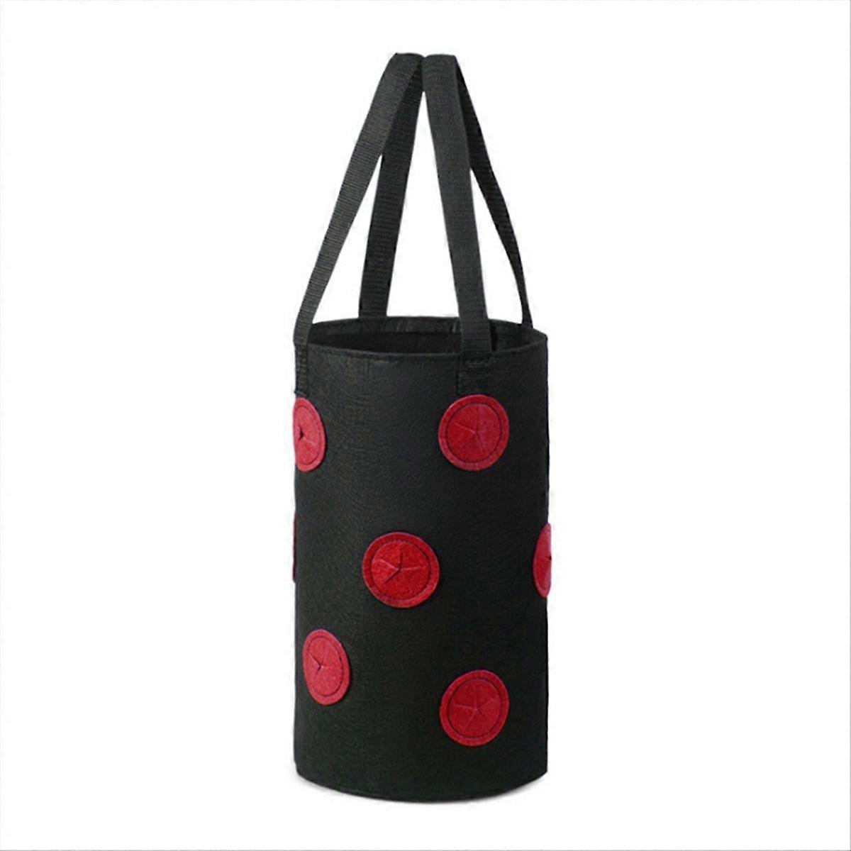 1Pcs Multi-Function 12 Holes Felt Hanging Tomato Grow Bag,C