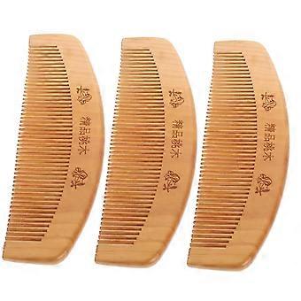 Wood Hair Comb Set with Wide Teeth Anti Static Design for Gentle Scalp Massage and Frizz Control