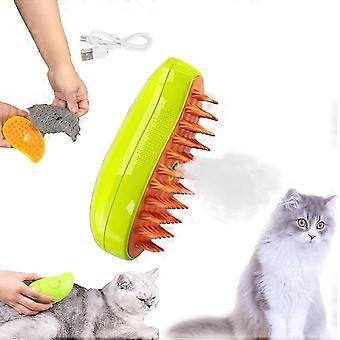 Steamy Cat Brush, 3 In1 Cat Steamy Brush,best Self Cleaning Steam Cat Brush For Massage, Multifunctional Cat Steamer Brush, For Removing Tangled And L