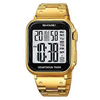 Montre militaire carrée pour homme (modèle 2025), étanche, avec bracelet en acier inoxydable, chronographe et chronomètre. Idéale pour les activités de plein air, les sorties décontractées et l'école.