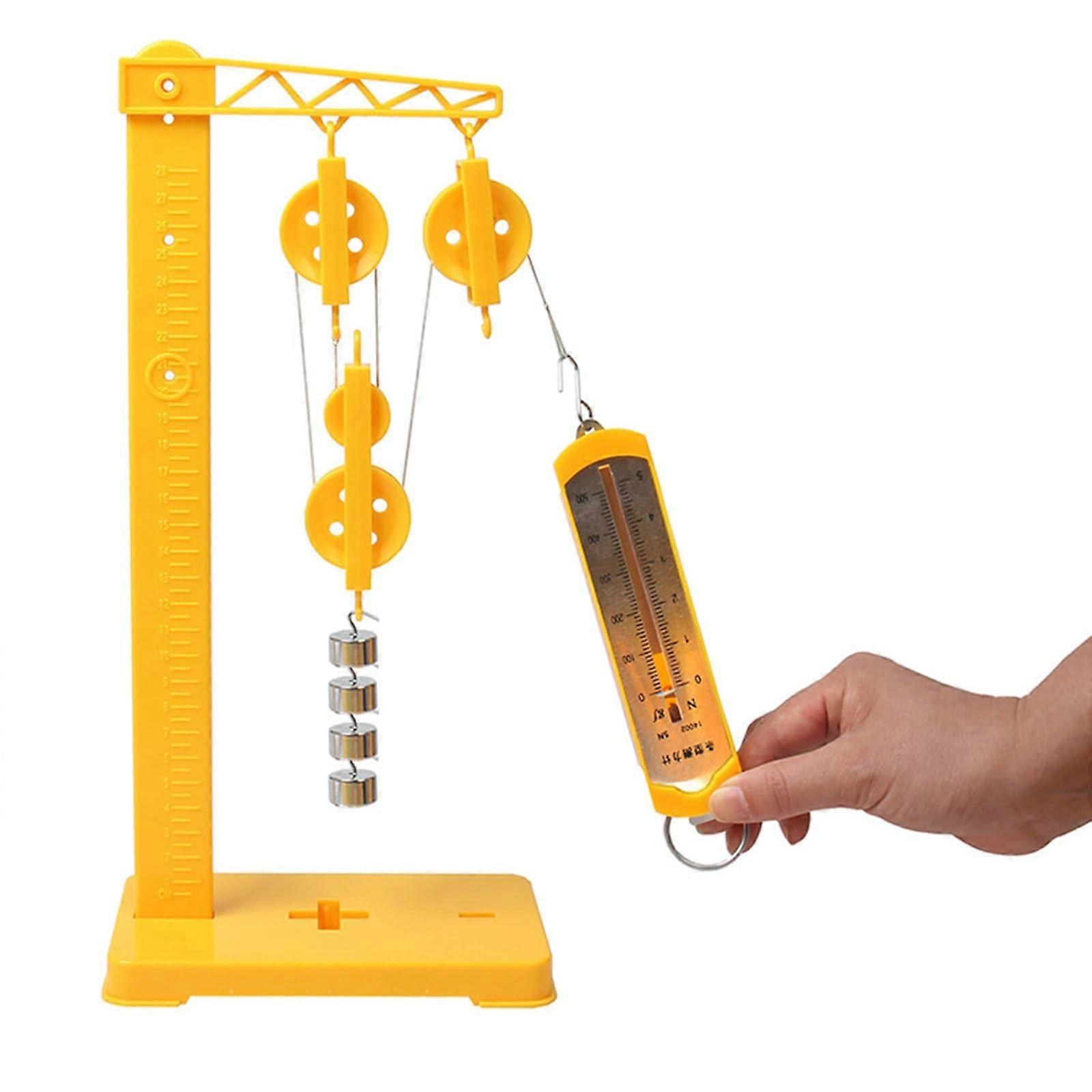 Kids Physics Experiment Kit Pulley and Lever Set STEM HandsOn Science Toy with Dynamometer