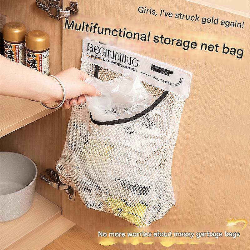 Kitchen Trash Bag Storage, Wall-Mounted, Multi-functional For Kitchen Use