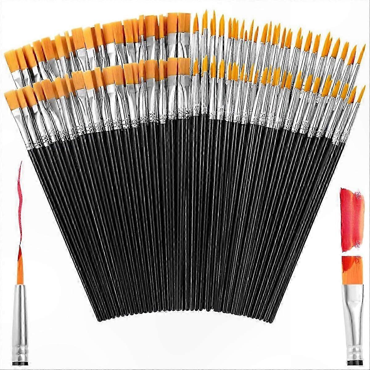 160Pcs Nylon Art Brushes for Acrylic Crafting