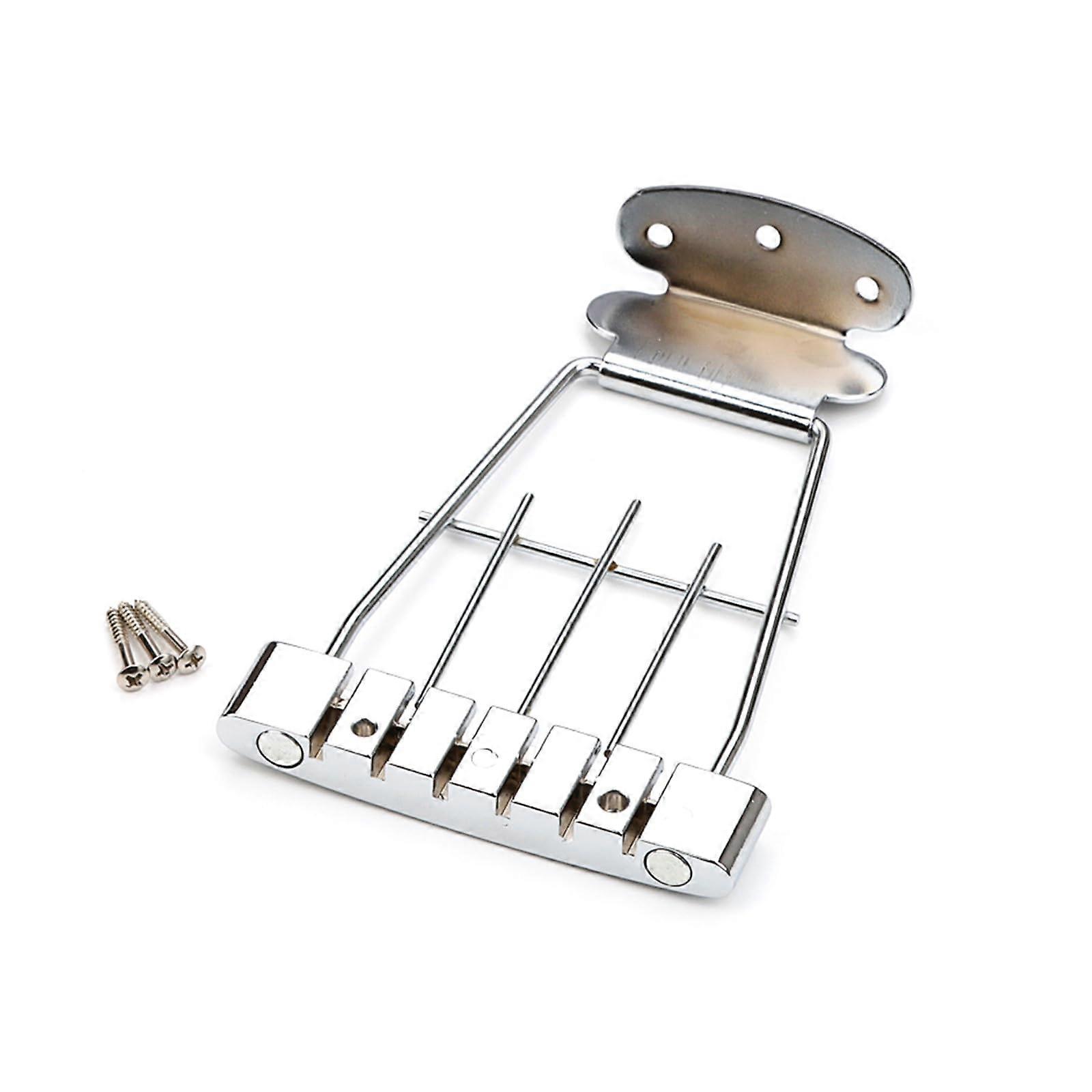 6 String Electric Bass Guitar Trapeze Tailpiece Replacement with Stable String Anchoring