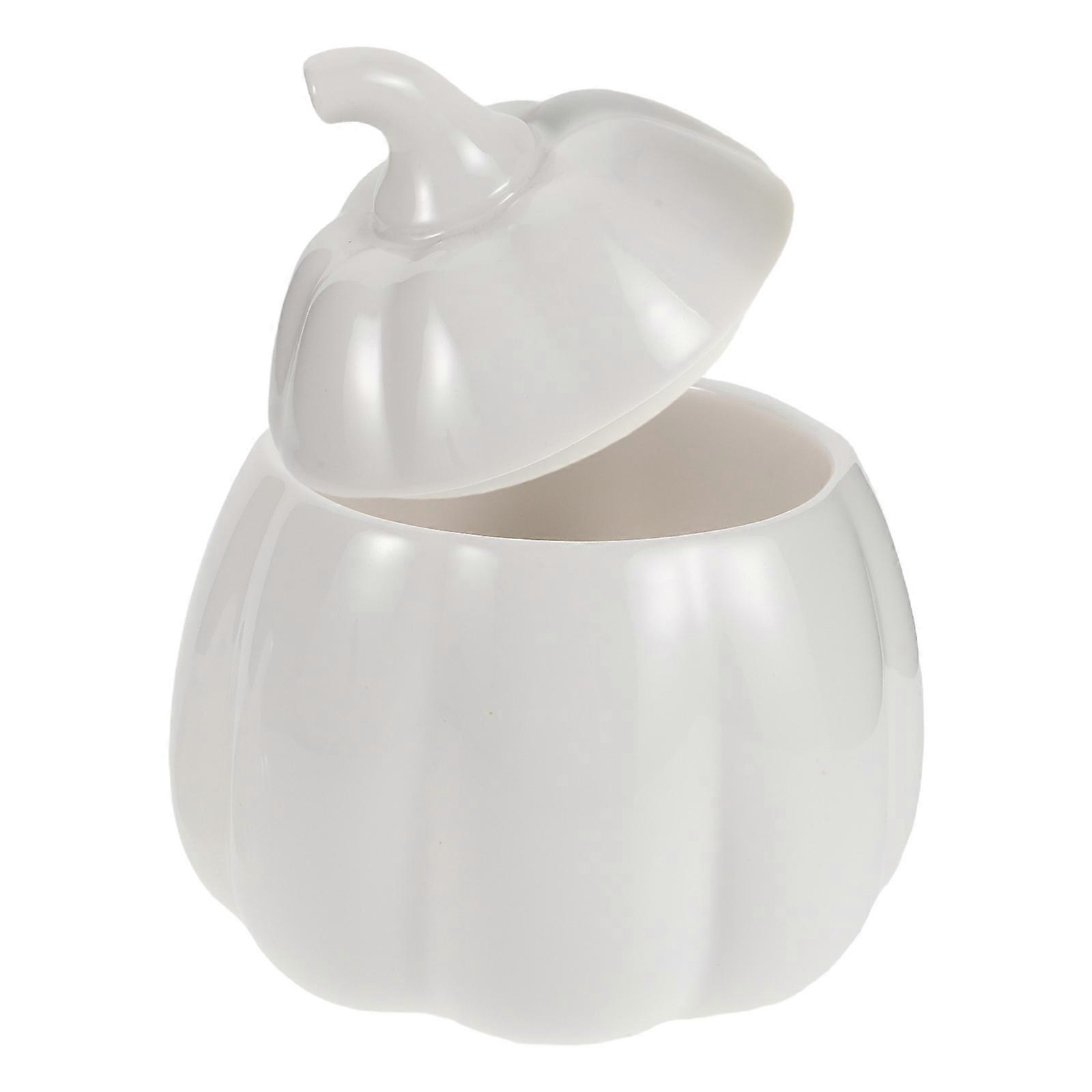 Pumpkin Ceramic Stew Pot with Lid for Home Festive Dinner Serving