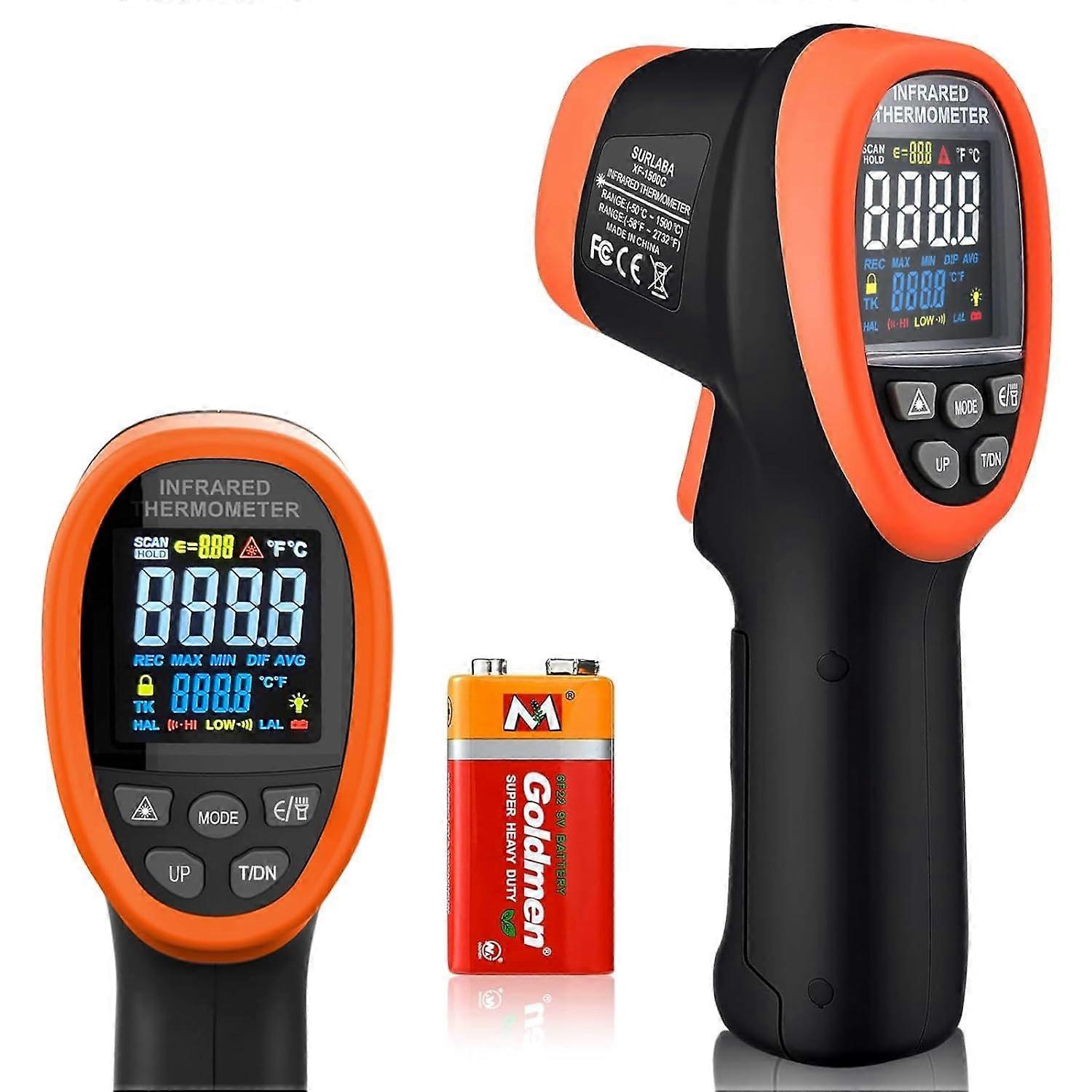 Infrared Thermometer, Color LCD High Temp Thermometer
