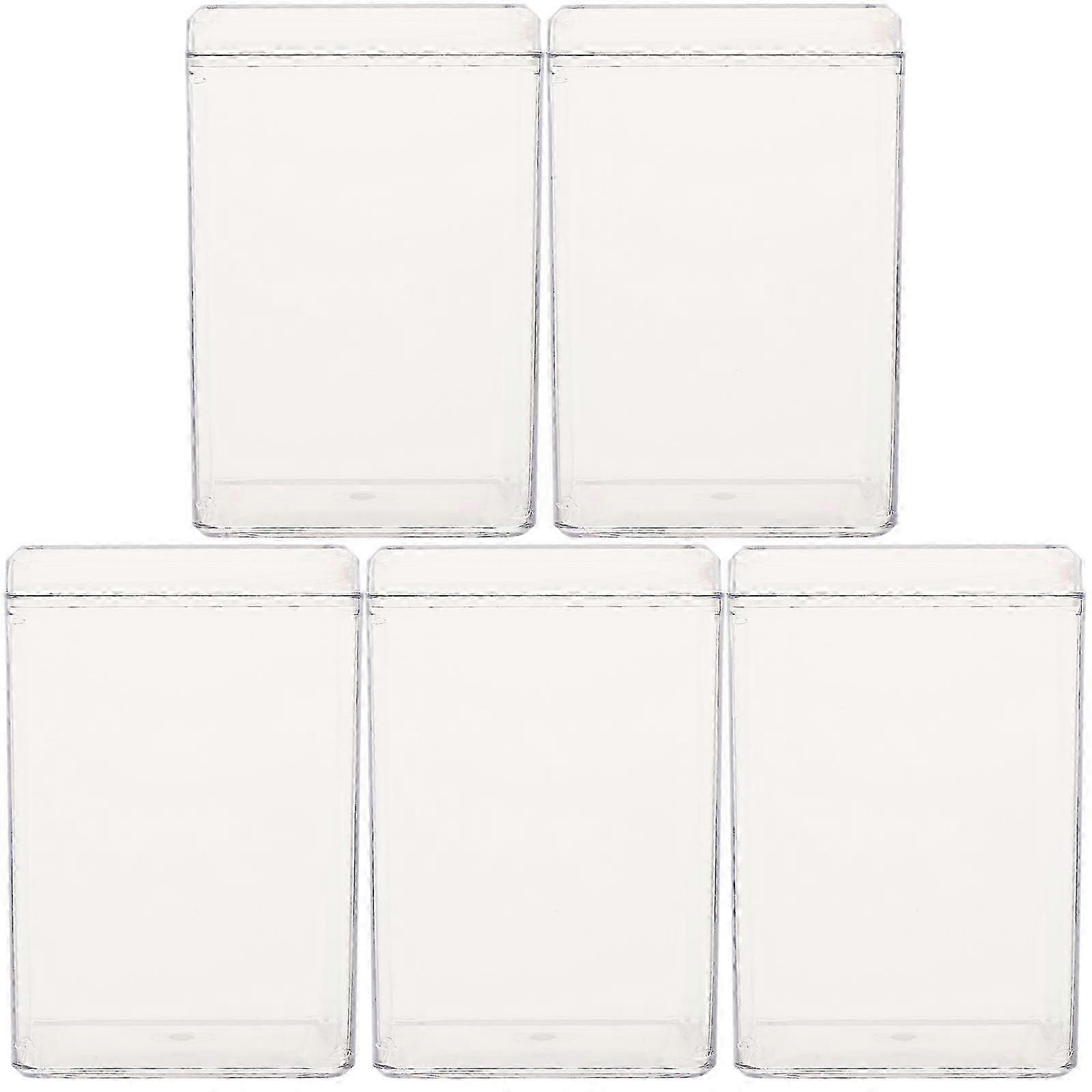 Transparent PET Action Figure Display Storage Boxes 5Pcs