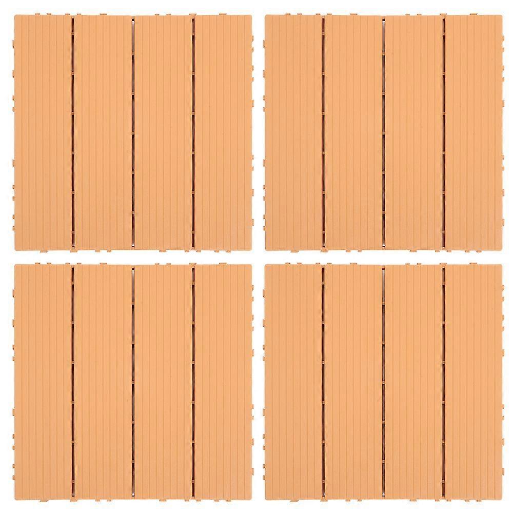 4pcs Plastic Interlocking Deck Tile Outdoor Flooring Patio Floor Decking Tile